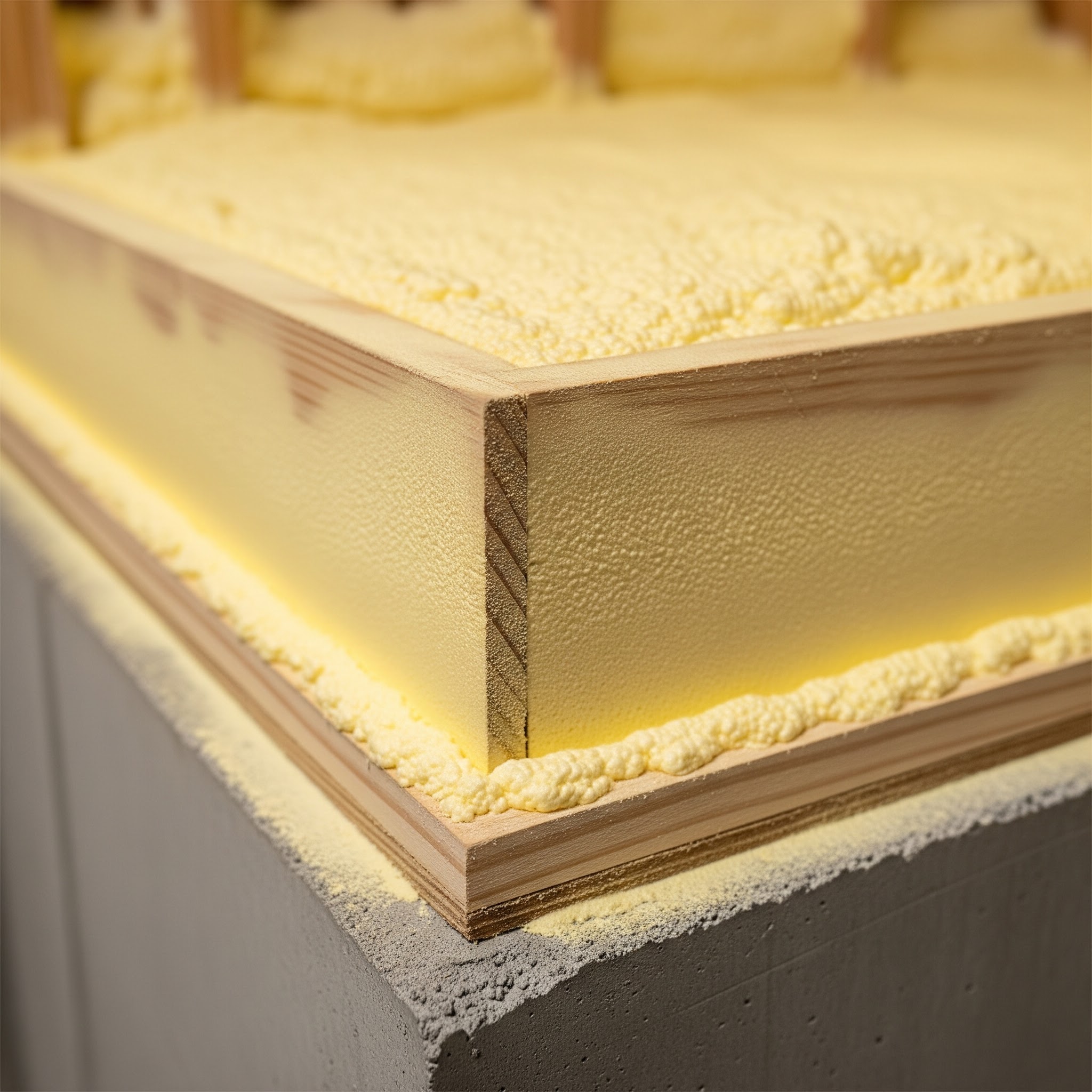 Closed cell spray foam insulation texture